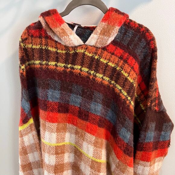 Free People Multicolored Ainsley Poncho Size S - Picture 3 of 6